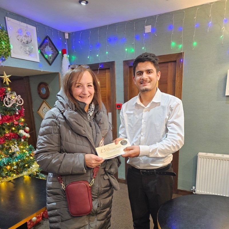 Himali Restaurant Gift Voucher Winner in Kilsyth.